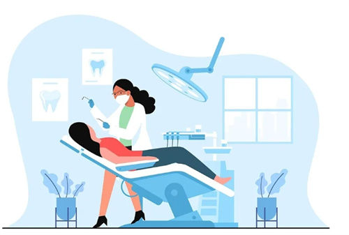 牙医检查牙齿动画