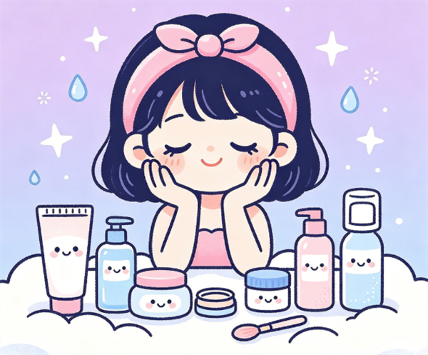 皮肤护理卡通图.png